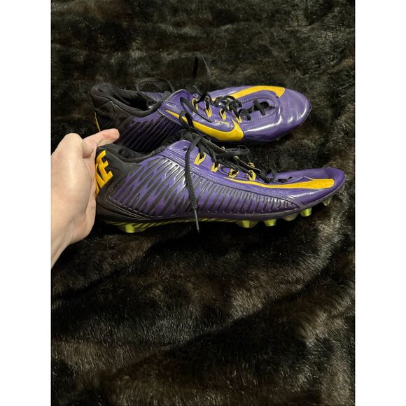 Nike Vapor Edge 360 VC Carbon LSU Tigers colors  Football Cleats Size 12 shoes main image 2